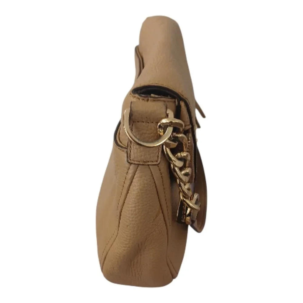 Michael Kors Bedford Cream Beige Pebbled Leather Crossbody Bag - Picture 6 of 13